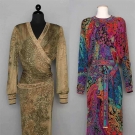 TWO LEONARD DAY DRESSES, PARIS, c. 1980