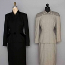TWO LADIES' WOOL SKIRT SUITS, 1940s