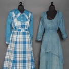 TWO BLUE WORK DRESSES, 1912-1915
