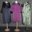 THREE SILK EVENING COATS, MID 1950s