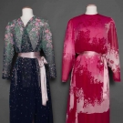 TWO HANAE MORI DAY DRESSES, 1980s