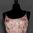PINK BEADED GOLD LAME GOWN, 1950s