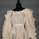 ZANDRA RHODES PAINTED WHITE GOWN, 1980s