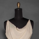 DRAPED WHITE SILK GOWN, 1930s