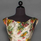 CEIL CHAPMAN PRINTED DRESS, 1950