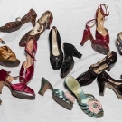 10 PAIR EVENING SHOES, 1930s
