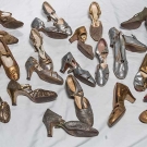 12 PAIR EVENING SHOES, 1930-1940s