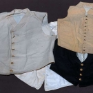 2 MEN'S VESTS, MID 19TH C