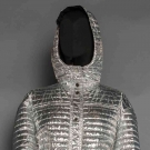 COURREGES SILVER METALLIC COAT, MID 20TH C