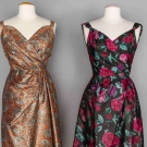 TWO PRINTED COCKTAIL DRESSES, 1960s
