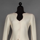 COURREGES WINTER WHITE SKIRT SUIT, 1975-1980s