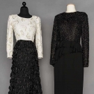 TWO GOWNS WITH BEADED BODICES, 1990