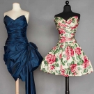 TWO STRAPLESS COCKTAIL DRESSES, LATE 1980-EARLY 1990s