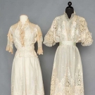 TWO WHITE LACE TEA GOWNS, c. 1912