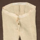 MAN'S WHITE KNIT DRAWERS, AMERICAN, 1800-1850