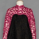 BEENE HOT PINK &amp; BLACK PARTY DRESS, LATE 20TH C