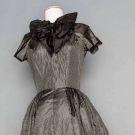 GALANOS BLACK &amp; WHITE PARTY DRESS, c. 1956