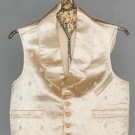 MAN'S IVORY SILK BROCADE VEST, AMERICAN, 1840