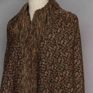 LADY'S HIEROGLYPHIC PATTERNED WOOL CAPE, 1880s