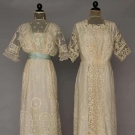 TWO LACE LINGERIE DRESSES, 1908-1910