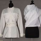 TWO GAULTIER WHITE COTTON SHIRTS