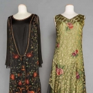 TWO TAMBOUR EMBROIDERED DRESSES, 1920s