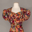 TWO LONG SILK PARTY DRESSES, 1938-1942