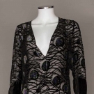 PRINTED CUT VELVET EVENING GOWN, c. 1930