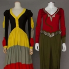OSSIE CLARK DRESS &amp; GIORGIO SANT ANGELO PANTS &amp; TOP, 1970s