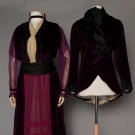 PURPLE VELVET 3-PIECE WALKING SUIT, c. 1915