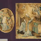 TWO CHRISTIAN SILK PAINTINGS, 18TH C