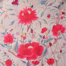 EMBROIDERED BLUE SILK CHINESE EXPORT SHAWL, EARLY 20th C