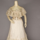 SILK &amp; LACE EVENING GOWN, BUZENET, PARIS, c. 1905