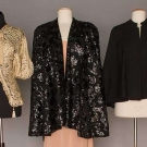 2 BLACK CAPES, 1940s &amp; 1 LACE EDWARDIAN JACKET