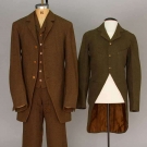 MAN'S 3-PIECE BROWN TWEED SUIT, 1870-1880s