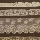 FOUR HANDMADE LACE FLOUNCES, 18TH C