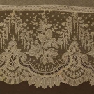 FRENCH NEEDLE LACE &amp; LINEN ALTAR CLOTH, MID 19TH C