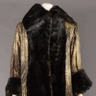 BLACK &amp; GOLD LAME WINTER OPERA COAT, 1920s