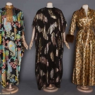 TWO COLORFUL EVENING CAFTANS, 1970-1980s