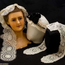 THREE PIECES LADIES' HEADWEAR, 1840-1860s