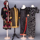 2 COATS &amp; 2 SILK EVENING GOWNS