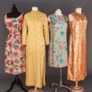 4 SUMMER EVENING DRESSES, 1960-1970s