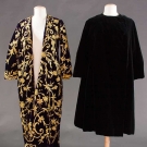 TWO VELVET WINTER COATS