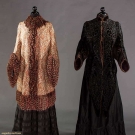 TWO WINTER DOLMAN CAPES, 1880s