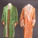 TWO SILK VELVET BOUDOIR ROBES, 1910-1920s