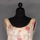 WARP PRINT &amp; BEADED SILK DRESS, 1950-1960