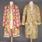 TWO STENCILLED BEACH ROBES, 1920-1930s