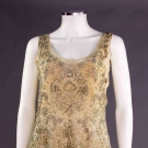 SILVER BEADED WHITE CHIFFON DRESS, 1920s