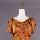 COPPER LAME TRAINED GOWN, 1930s