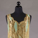 TURQUOISE BEADED GOLD LACE DRESS, FRANCE, 1920s
